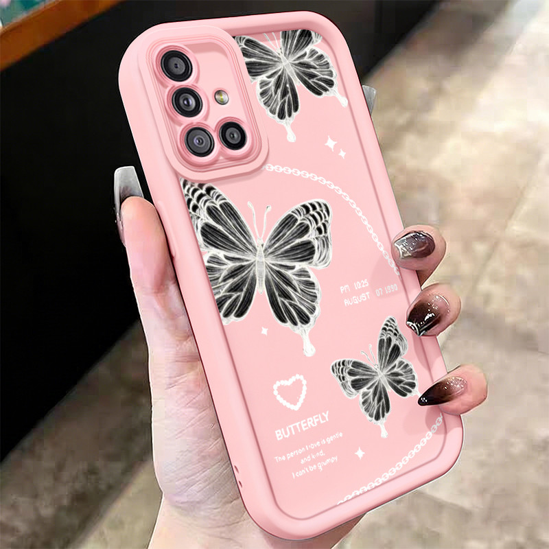 Casing Hp untuk Samsung Galaxy A51 M40s Case Rantai Kupu-kupu Kasing silikon Cesing Softcase Anti Ce