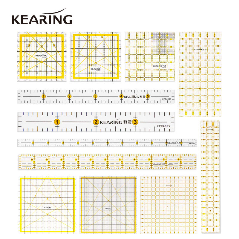 Kearing Patchwork Quilting Ruler and Template for Cutting Fabric Quilting and Sewing Tailor Dressmak