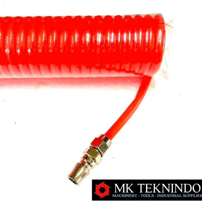 Selang Angin 9 Meter Spiral Recoil Hose Kompresor Untuk Cat Dan Angin