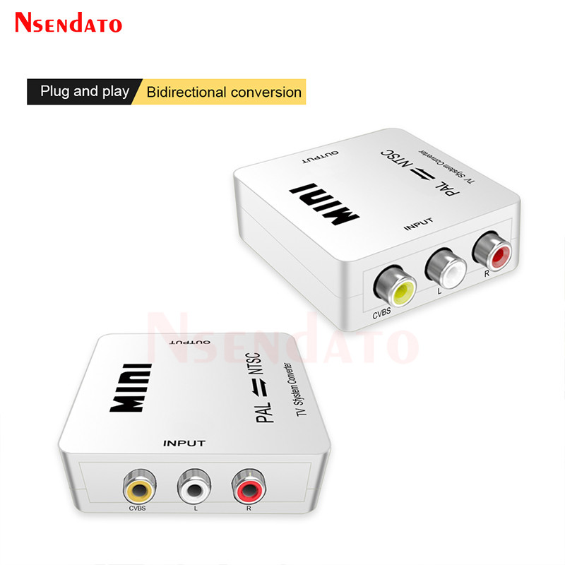 Mini PAL NTSC RCA Bi-direction TV Video System Converter PAL To NTSC PAL To NTSC NTSC to PAL