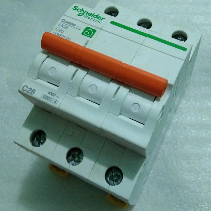 Mcb Domae Schneider 3Phase 25A Asli