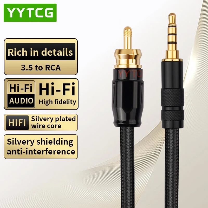 SPDIF Coaxial Cable HIFI 3.5mm 4-Poles To RCA SPDIF Coaxial Digital Audio Cable HiFi Home Theater
