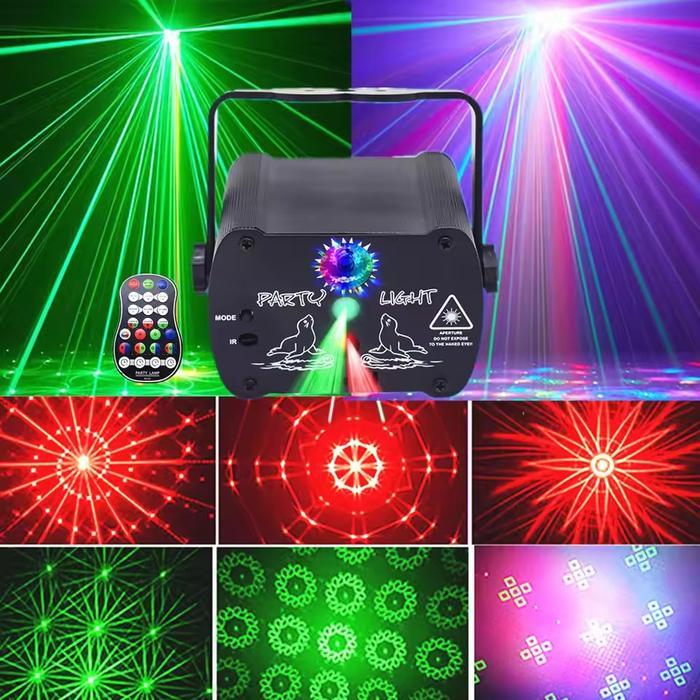 Lampu Proyektor Laser Panggung LED Mini Lighting Laser Projector Disco