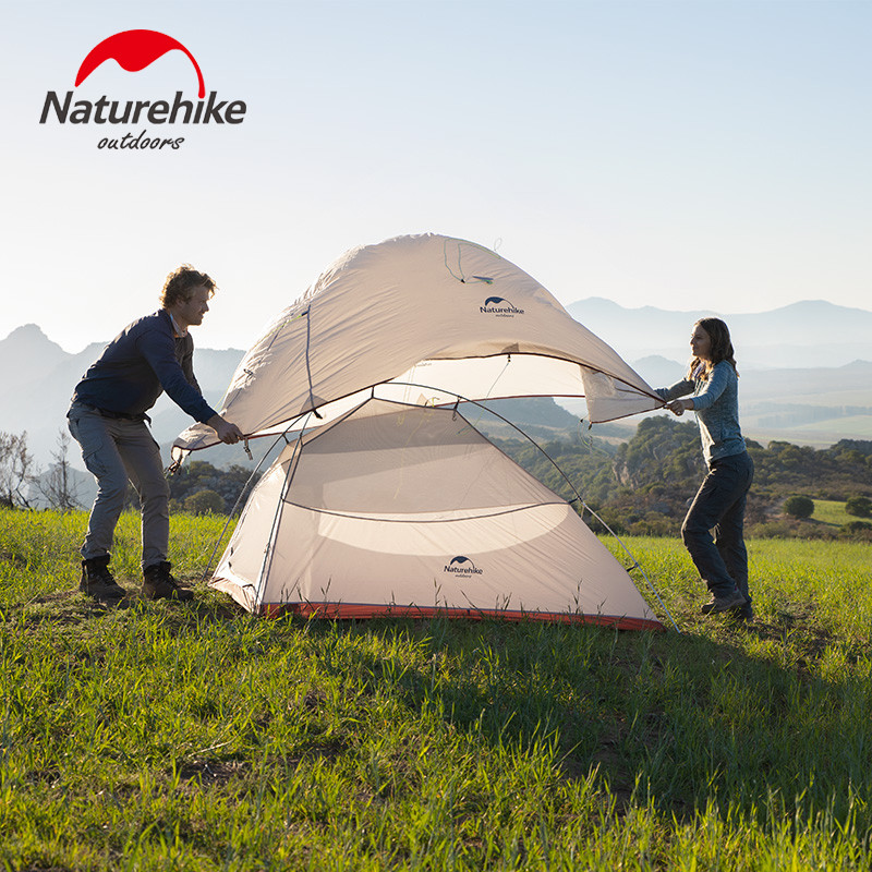 Naturehike Cloud Up Pro 2 3 People Tent Ultralight 20D Camping Tent Waterproof Outdoor Trekking