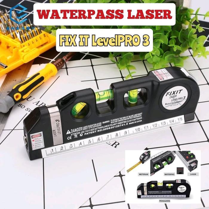 WATERPASS LASER 3in1 / Alat Ukur Waterpass Laser Leveling / Meteran Waterpas Laser Level 3Pro