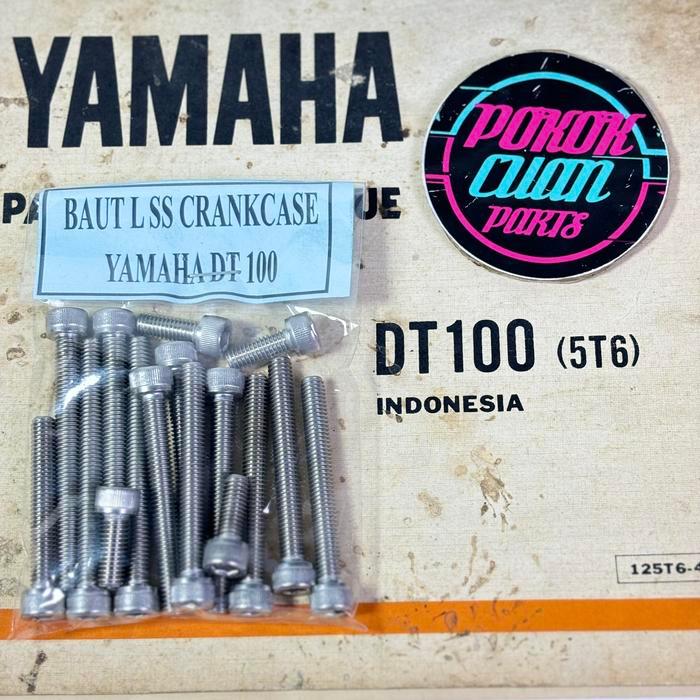 FREE ONGKIR BAUT L STAINLESS CRANKCASE YAMAHA DT 100 DT100 BISA COD