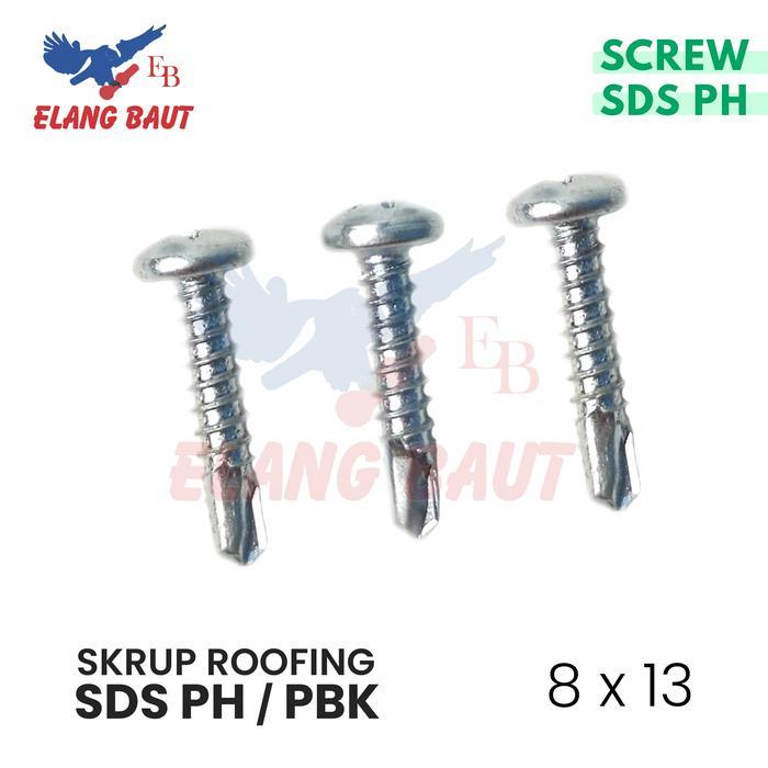 Skrup Sds Ph 8X13 / Sekrup Roofing Baja Ringan Pan Head 8 X 13 Pbk