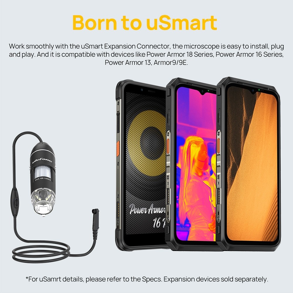 Ulefone uSmart C01 Wired Digital Microscope For Ulefone Armor 28 Series For Ulefone Armor Series