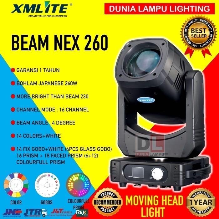 Moving head beam 260 XMLITE lampu lighting panggung