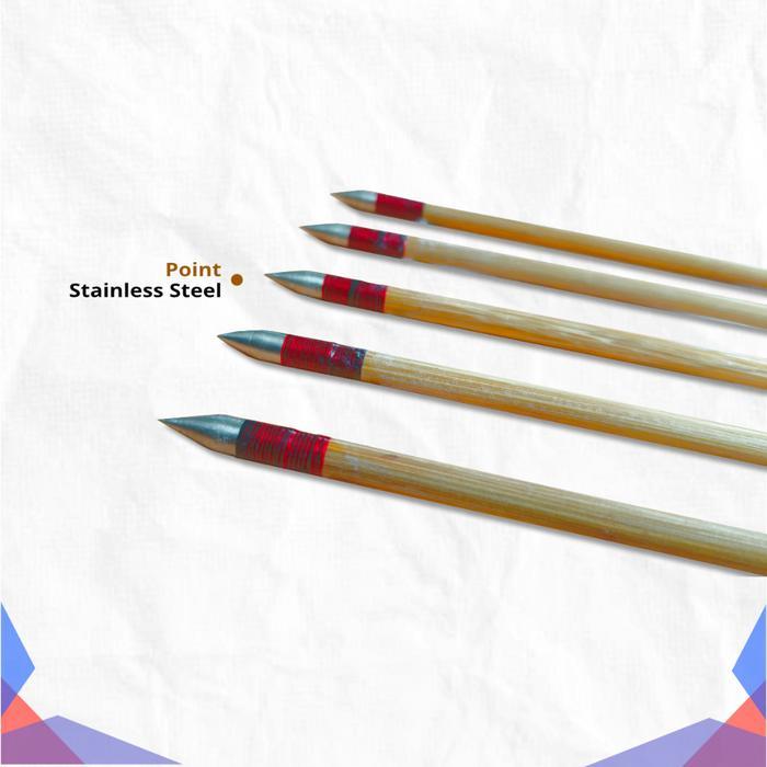 Arrow Bambu Petung Premium 6Mm Vanes Bulu Kalkun Import