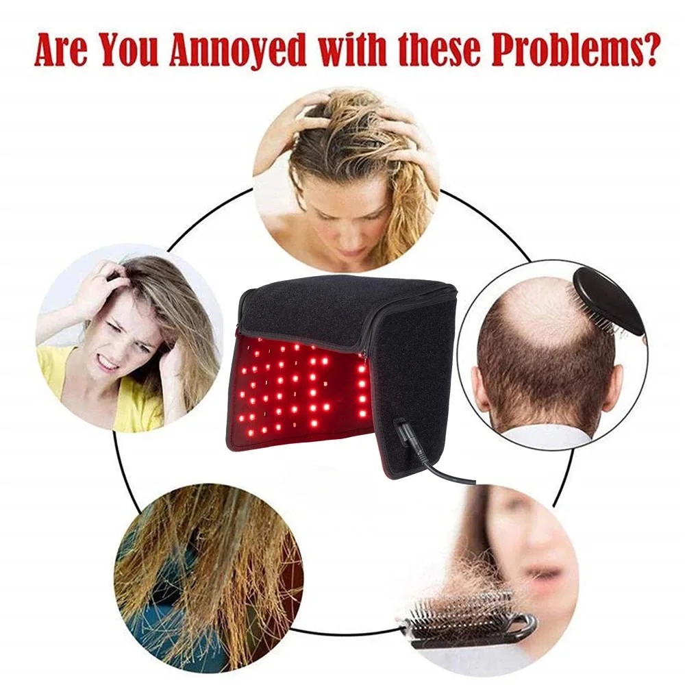 LED Red Light Therapy Hat For Hair Growth Red & Infrared Light Hair Growth Cap For Hair Loss Promote
