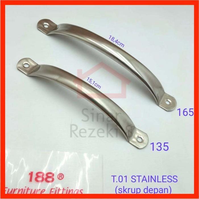 Tarikan Laci 01 Stainless / Handle Lemari Silver Pintu Gagang Klasik .