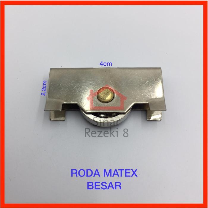 Roda Matex BESAR Pintu Sliding Geser Lemari Etalase .