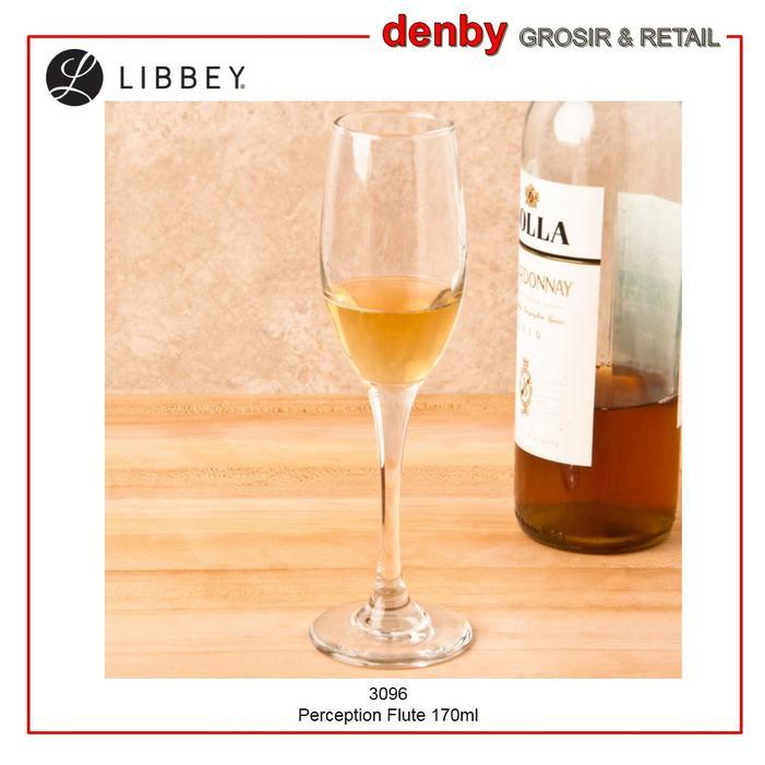Denby Home Libbey Gelas 3096 Perception Flute Wine Beer 170Ml Pasti Ori