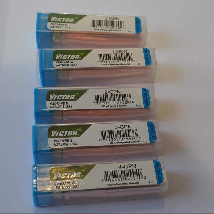 "New" Cutting Tip LPG GPN Mesin Las Plasma VICTOR (2-GPN) NO 0, 1, 2, 3, 4