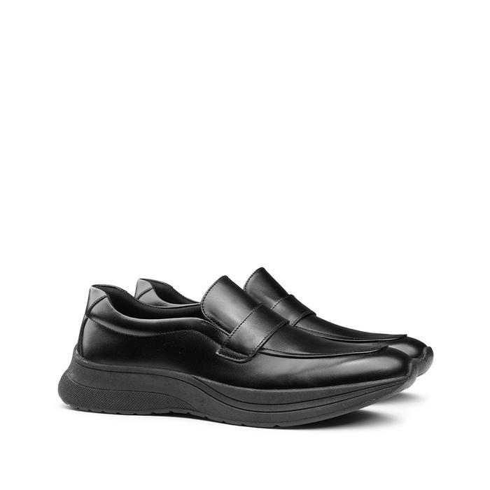 Prabu - Hamka Black Sepatu Sneakers Kulit Pria-Hitam