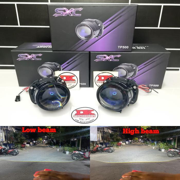 Sxc Tp500 2.5Inch Projector Biled Blue Lens Devil Eyes Motor Mobil Headlamp Super Terang