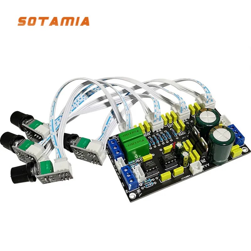 SOTAMIA OPA2604 OP AMP Tone Preamp Pre Amplifier Audio Board DIY Sound Speaker Power Home Theater
