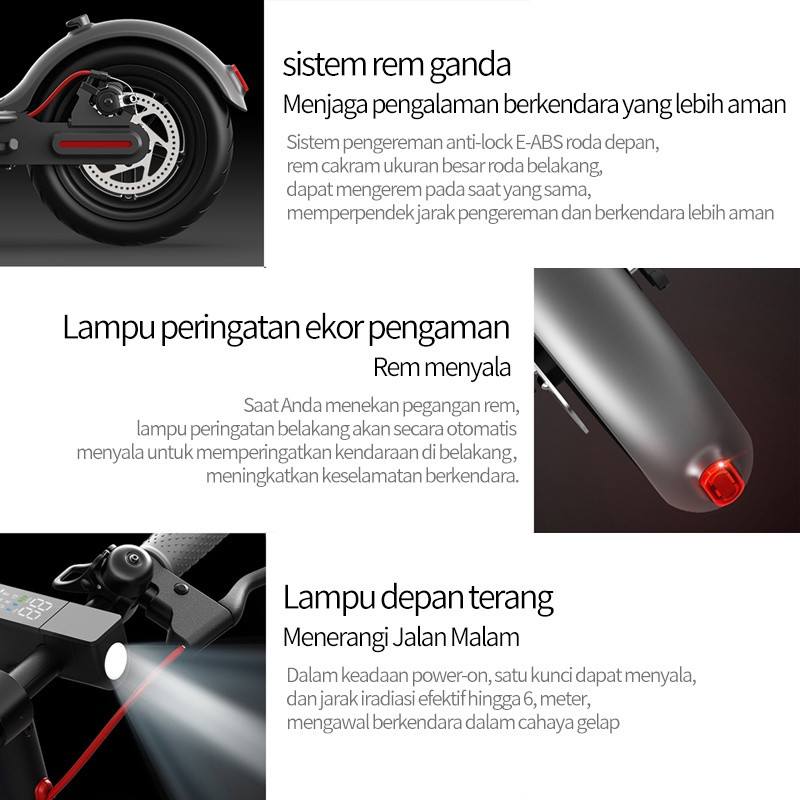 Skuter Listrik Lipat 8.5 Inchi Daya Tahan Baterai 25km 6.6A Electric Scooter ebuy Skuter Elektrik