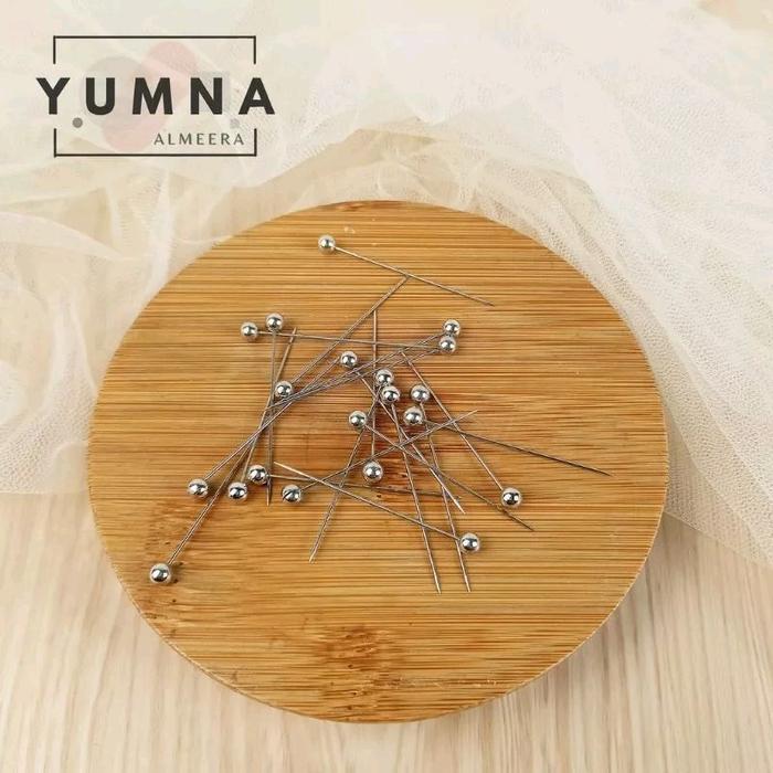 Jarum Pentul Stainless 1.5 Inch Silver Perak Jilbab Muslim Jilbab Muslim Peniti Turki Populer