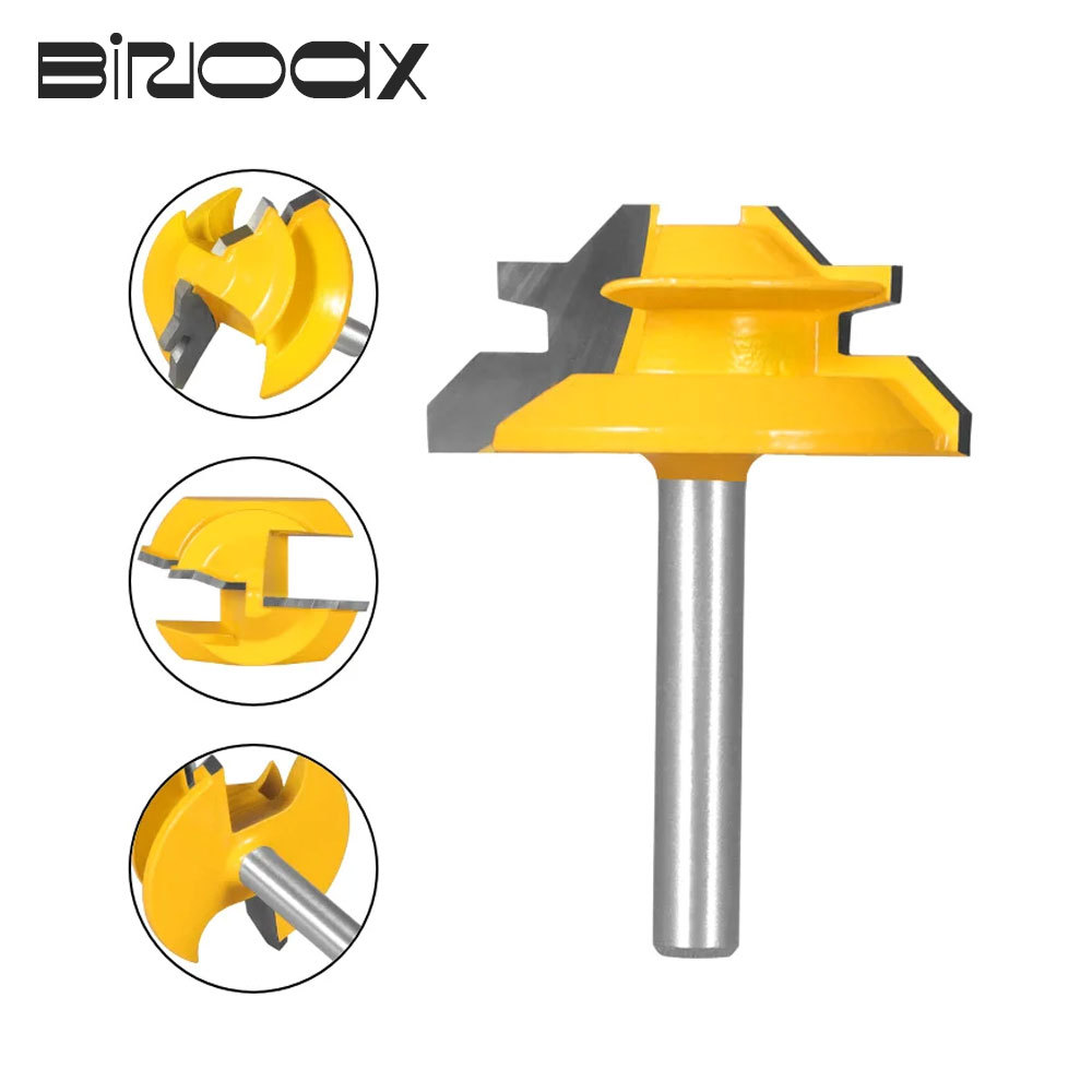 45° Degree Lock Miter Router Bit 1/4*2 Woodworking Milling Cutter For Wood Tools