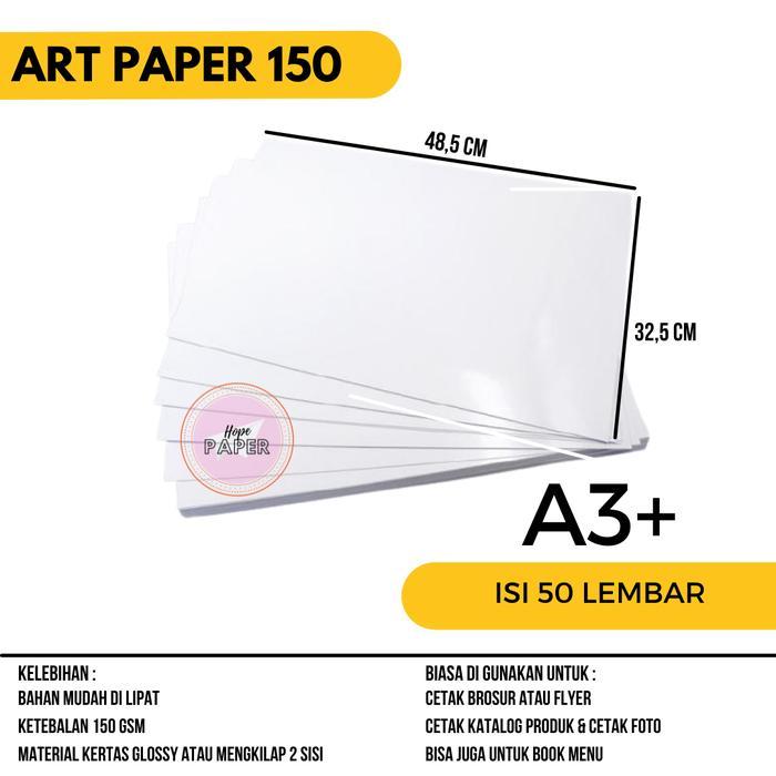 Kertas Art Paper A3 Plus 150 gsm / Art Paper A3 Plus 150 gr - harga 50 lembar