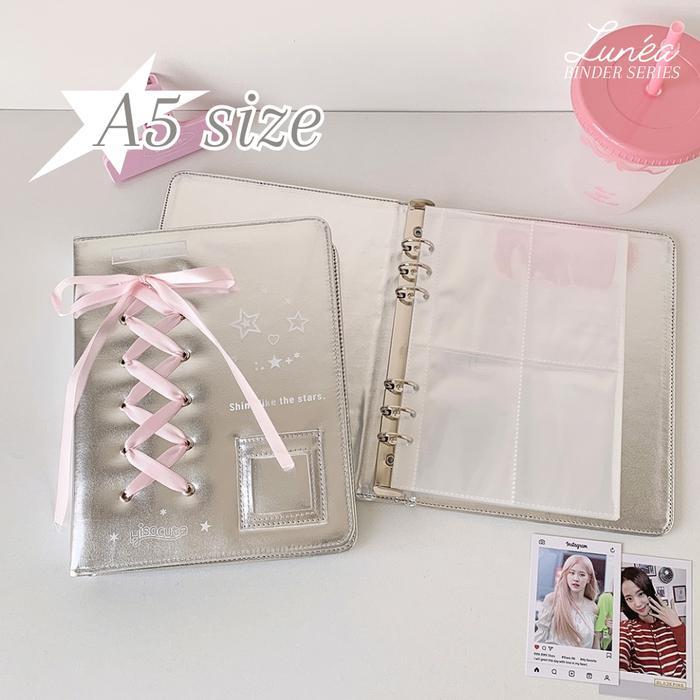 Bibimcat Lunea Binder A5 A7 Wide Album Photocard Series - Binder PC Foto Journal Hologram Pita