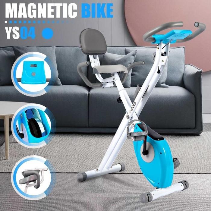 Peralatan Fitness Rumah Sepeda Statis Sepeda X Magnetik Manual Kuat Hingga 140Kg Latihan Garis Kaki