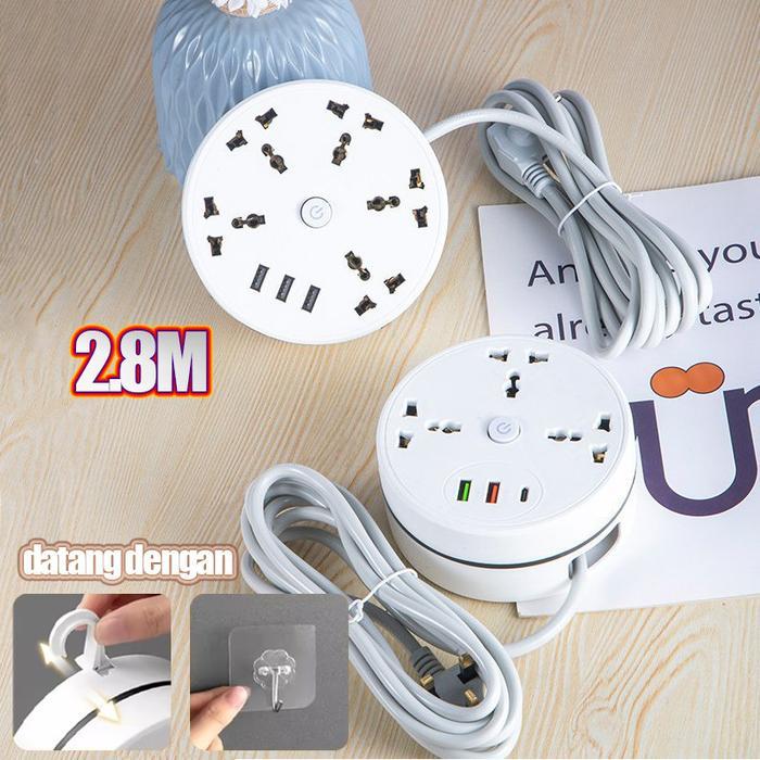 Broco - Colokan Listrik Usb Smart Power Strip Steker Listrik Usb Soket Strip Daya Pintar