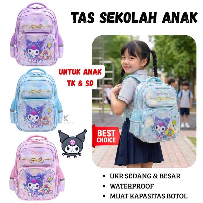 TAS FASHION ANAK PEREMPUAN / TAS RANSEL ANAK PEREMPUAN TK SD SMP / TAS ANAK KUROMI ANTI AIR