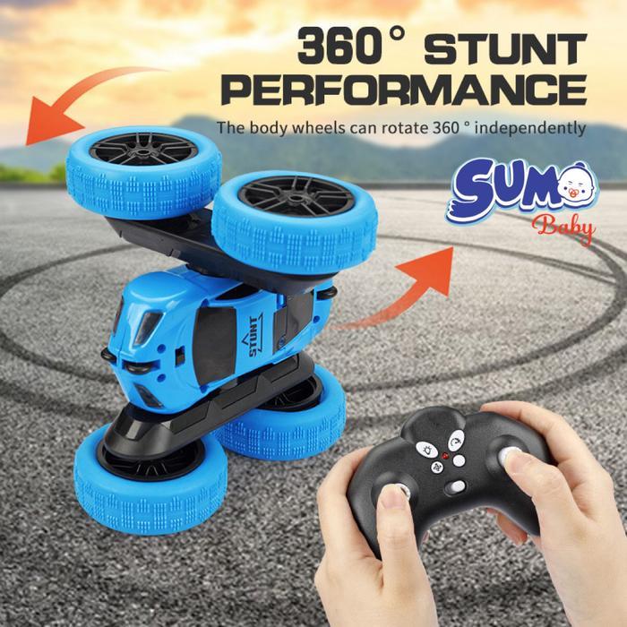 Hot Wheels - Mainan Mobil Mobilan Remote Control Anak Rc Stunt Car Berputar 360 Derajat