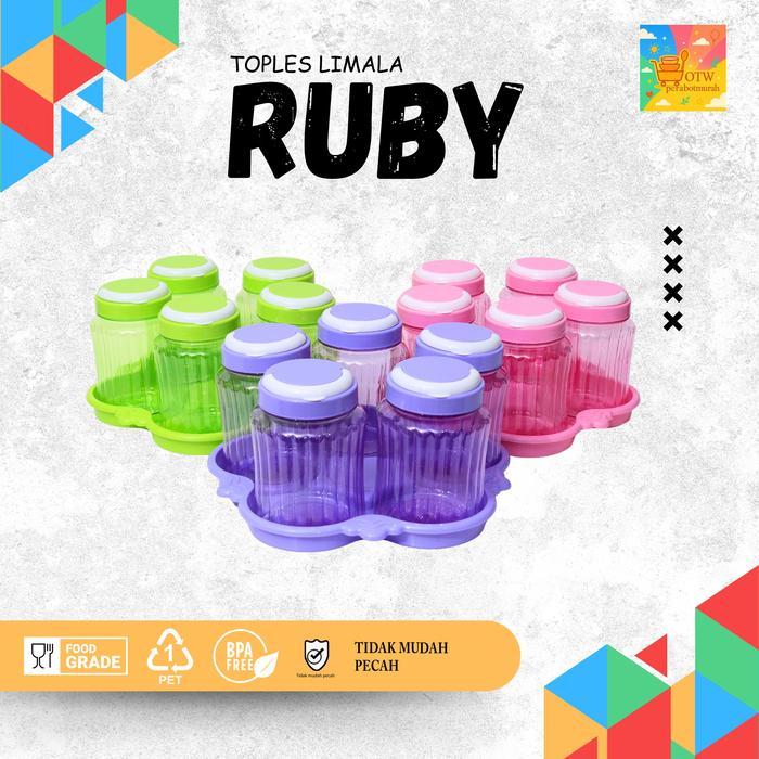 Toples Set 5 Ruby Nampan Exclusive Toples Nampan Limala Ruby Toples Bumbu Dapur Toples Lebaran