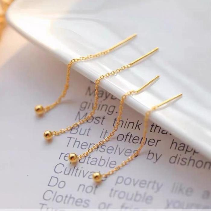 Anting Bulat Anting Panjang Anting Wanita Anting Titanium Anti Karat Anti Luntur Anting Korea Style