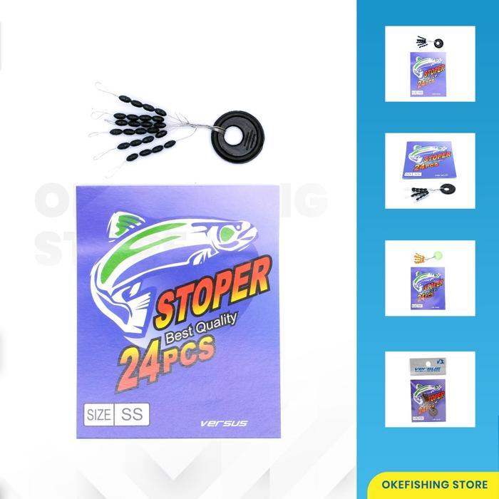Versus Stoper Pancing Karet Stopper Alat Pancing Fishing Tackle Stopper Anti Selip Joran Lure Umpan