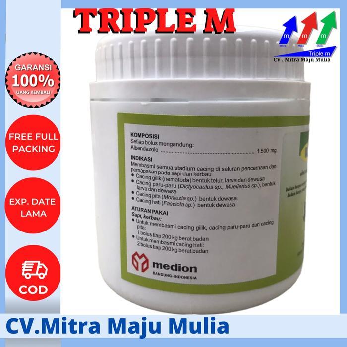 WORMZOL B 10 BOLUS POT - OBAT TERNAK