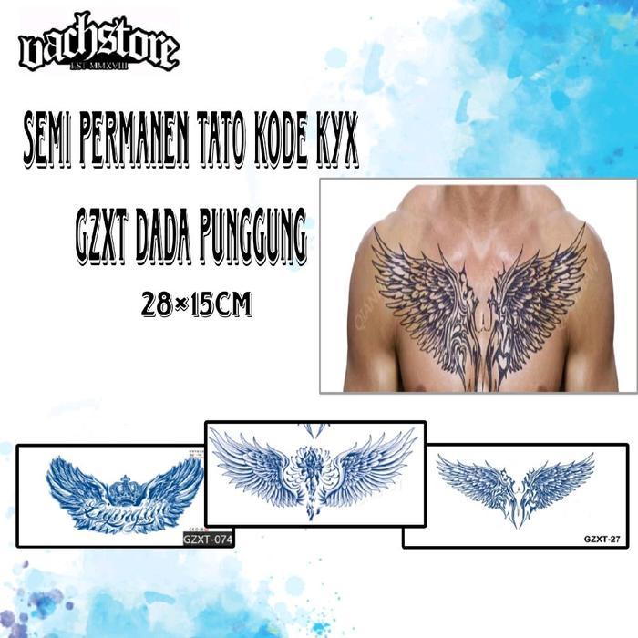 Semi Permanen Tato Temporer Dada Kode KYX GZXT Seri