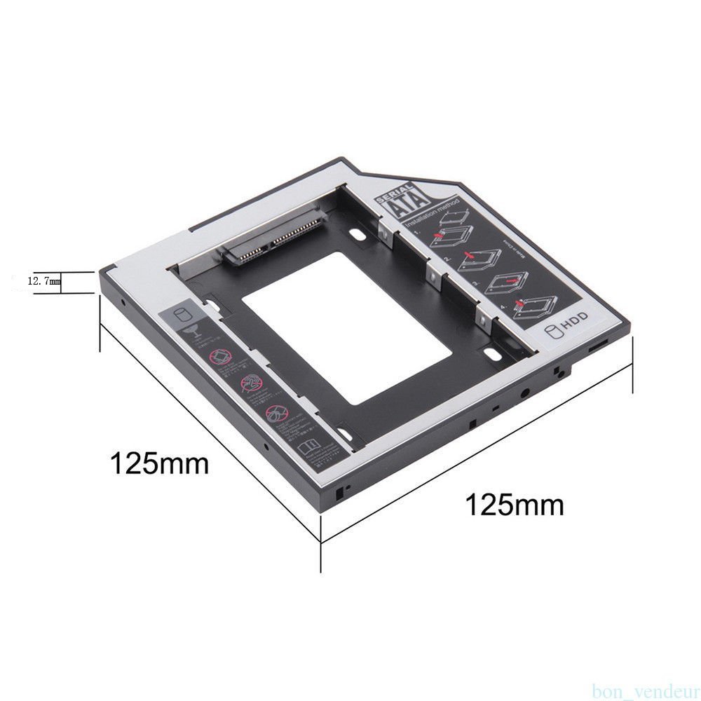 9.5mm SATA HDD SSD Hard Drive Disk Caddy/Bracket for Asus U46SV U43JC U43F U43 U3S AS-UL50VF-2A