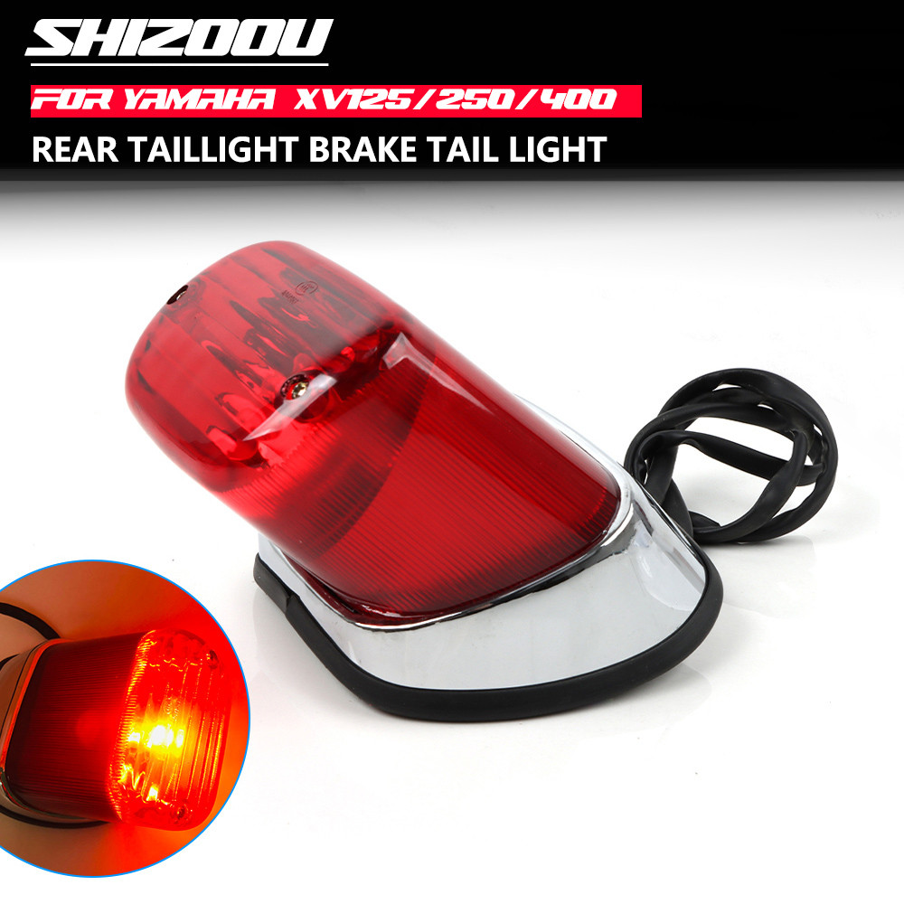 Motorcycle Rear Red Taillight Brake Tail Light For Yamaha Virago XV250 XV400 XV 250 400 125 XV125