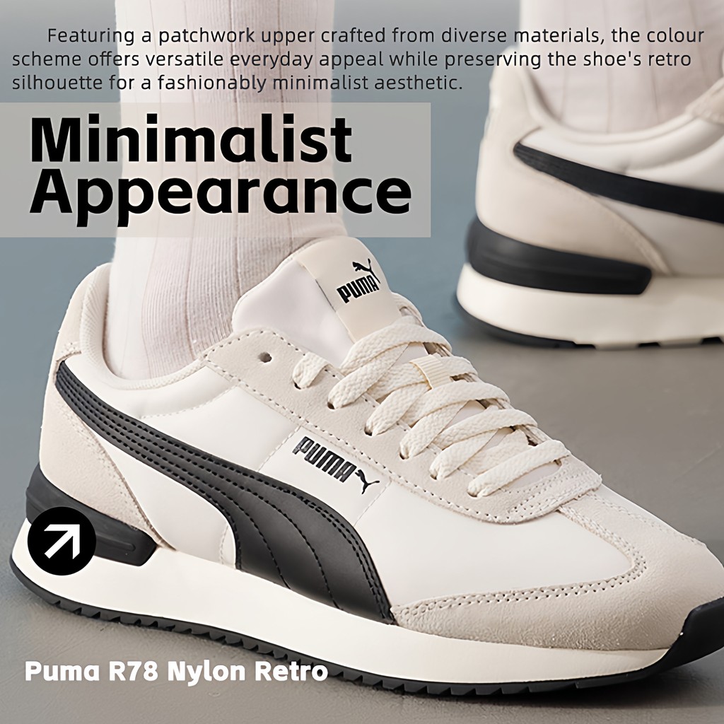 Puma Men's and Women's Running Shoes R78 Series Retro Casual Shoes Lightweight Comfortable