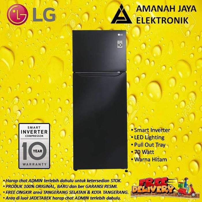 GNB200SQBK LG KULKAS 2 PINTU SMART INVERTER | GN-B200SQBK | GNB200