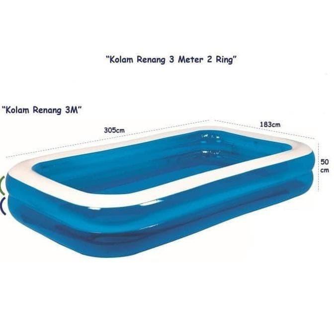 Ready Kolam Renang Anak Kisubo 305 X 183 X 56 Cm - 3 Ring Pool No Ksb3000 Splashery