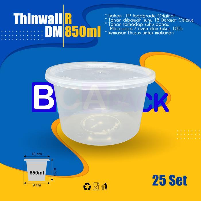 NEW PRODUK THINWALL MANGKOK 850ML R DATAR - MANGKUK 850 ML DATAR ISI 25PCS THANKYOU & HAPPY SHOPPING
