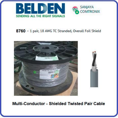 Belden 8760 Chrome Kabel Audio Electronic 2 Conductor 18AWG (16x30)