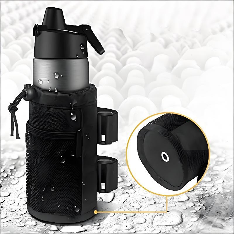 2in1 Bicycle Handlebar Phone Holder Bike Water Bottle Holder Mesh Pocket Universal Fit Mountain Road
