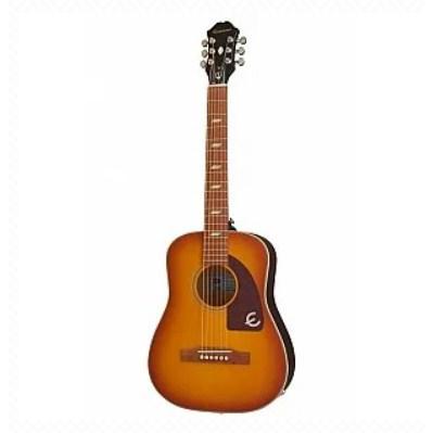 Gitar Akustik Elektrik Epiphone Lil Tex Travel Incl Bag Faded Cherry Sunburst Guitar Original