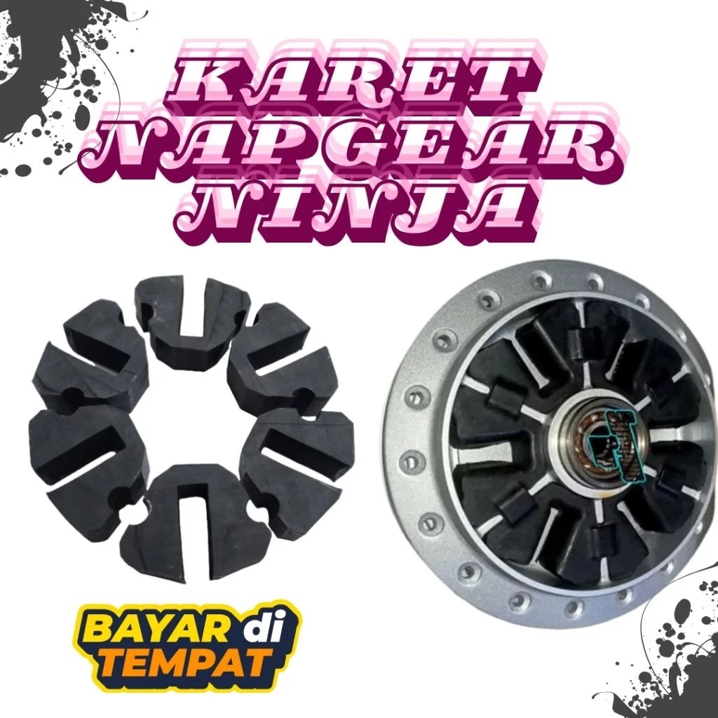 Karet Nap Gear Ninja 150 Ninja RR Satu Set Bahan Ban Forklift Kuat Presisi
