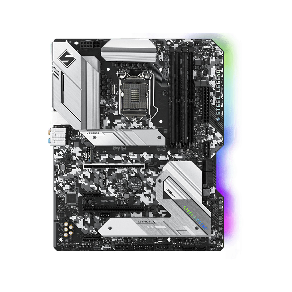 ASRock H470 Steel Legend Motherboard Intel H470 LGA 1200 support i9-11900F i5-11400F i3-10100F