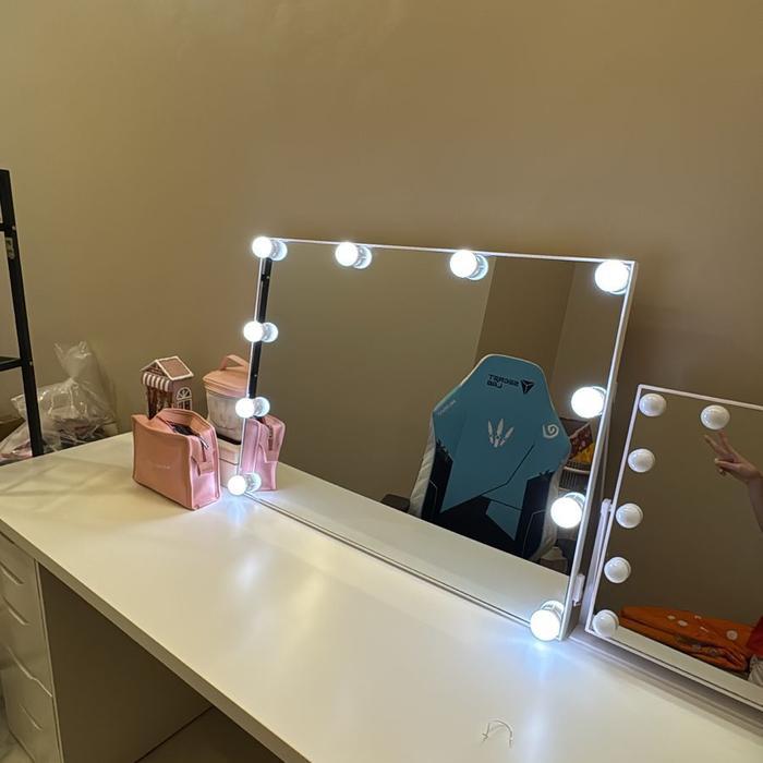 Cermin Led Vanity Mirror Cermin Rias 60x80 10 lampu