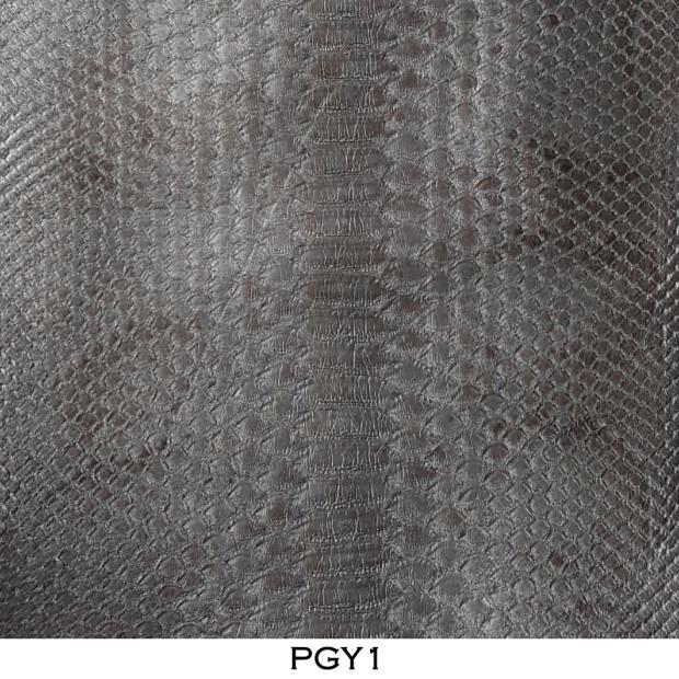 Bahan Kulit Ular Sanca / Python Asli Abu Metalik Pgy1-149 Original