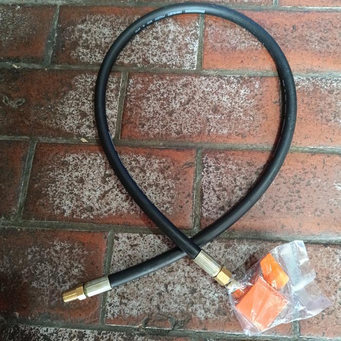 Selang Gas Pigtail Drat 1/4" + Regulator Zeppelin